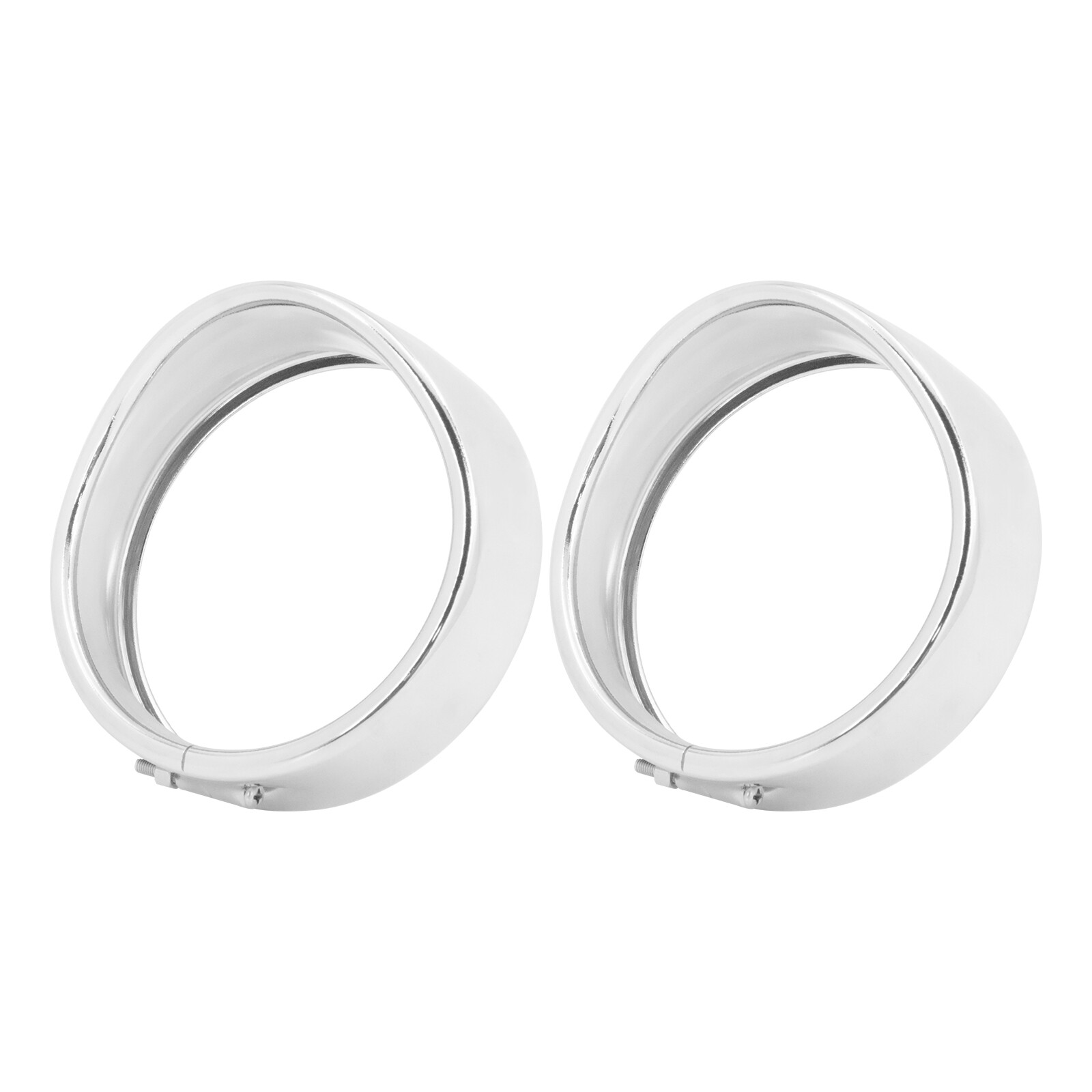 4.5” Chrome Auxiliary Fog Light Trim Visor Ring Fit For Harley Touring Softail