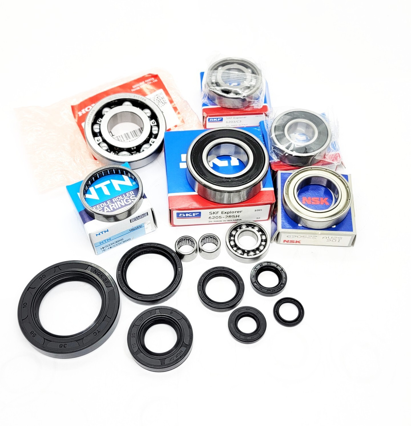 CR250R Engine Transmission Bearings & Seals Kit 92-01 SKF, NTN, NSK