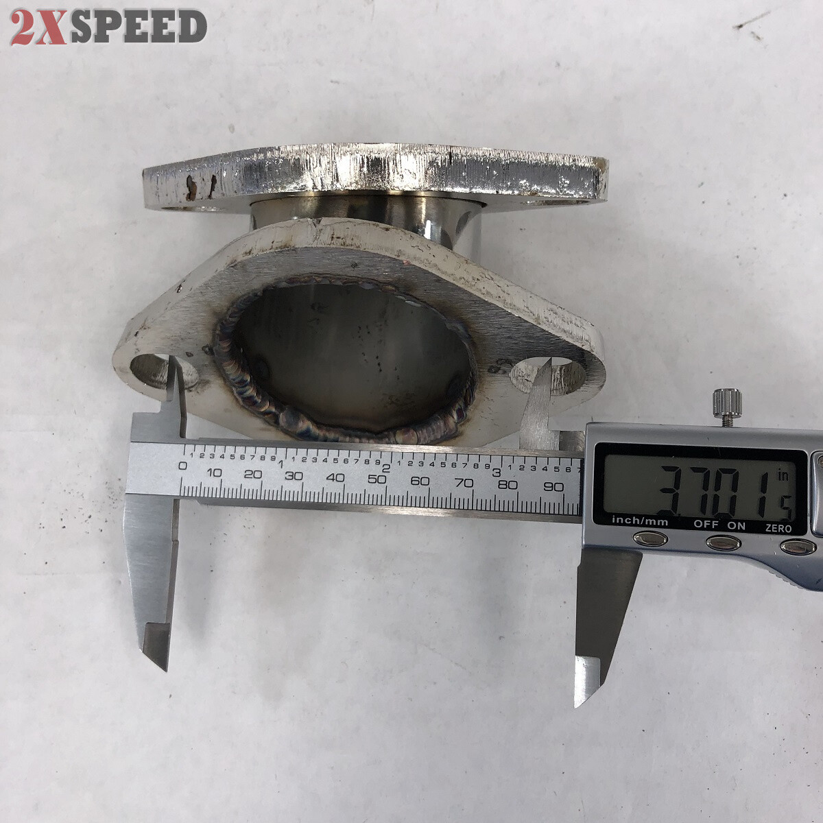 2.25″ to 2.25″ 45-degree 2 Bolt Flange Exhaust Muffler Pipe Flange Mild Steel