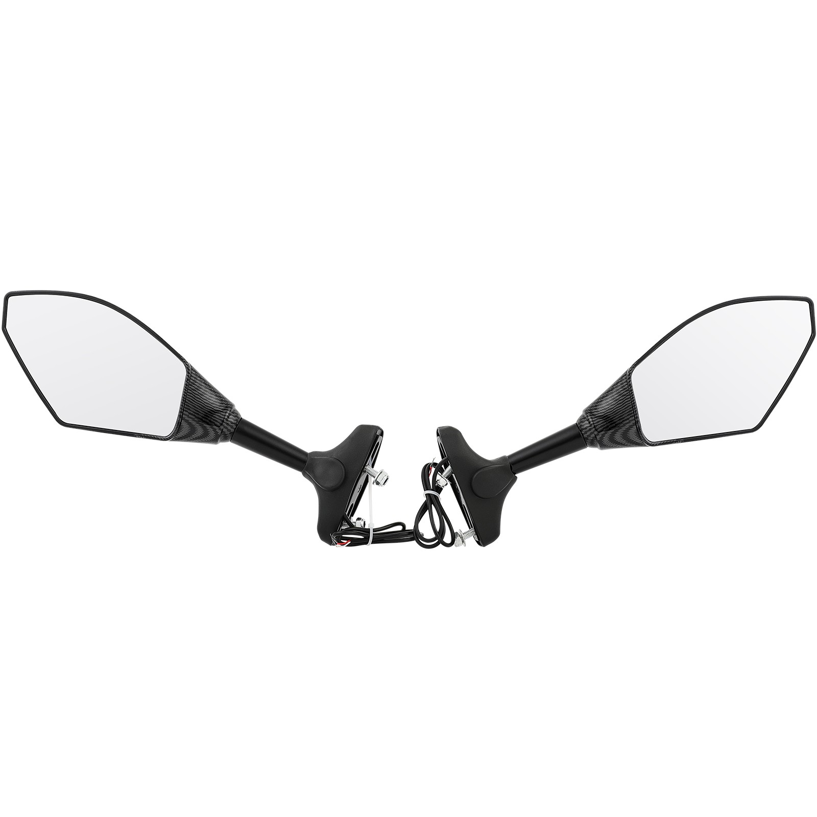 Motorcycle Rear View Mirrors LED Turn Signal For Kawasaki Ninja ZX6R ZX636 ZX9R