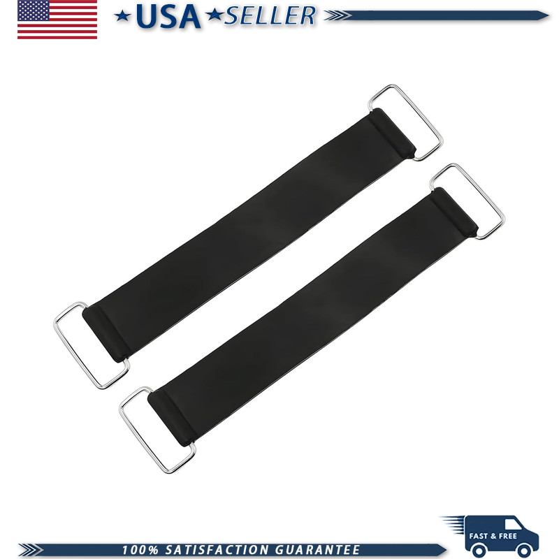 Motorcycle Battery Strap, 2PCS Rubber Band Holder Metal Buckles