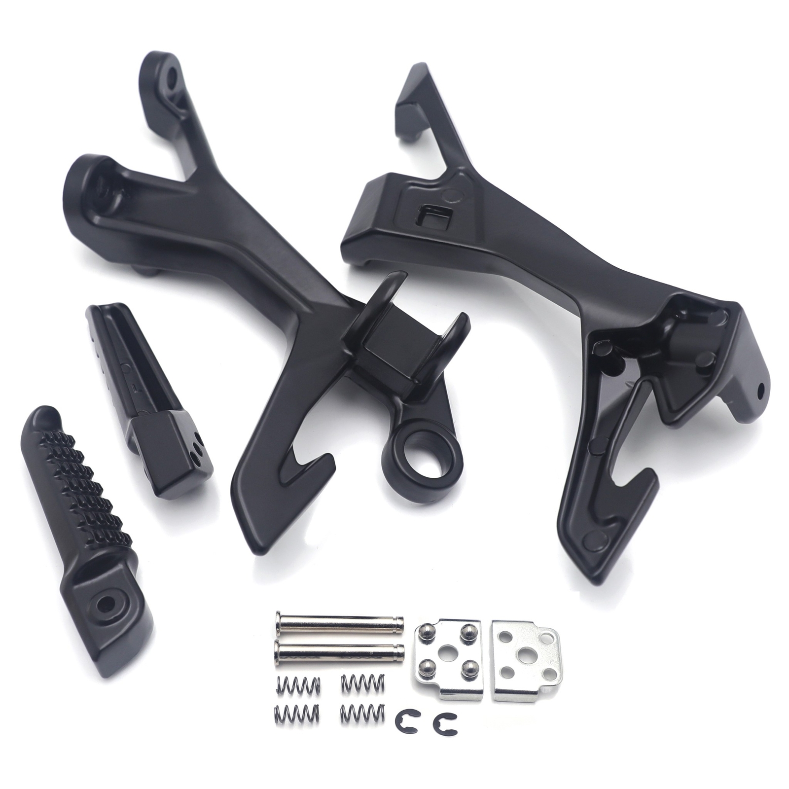 Rear Foot Pegs Rest Bracket Set Fit Kawasaki Ninja 400 2018-2024 Z400 2019-2024