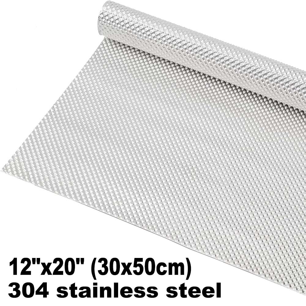 12″x20″ Exhaust Heat Shield Automotive Embossed SS304 Muffler Shield/Wrap
