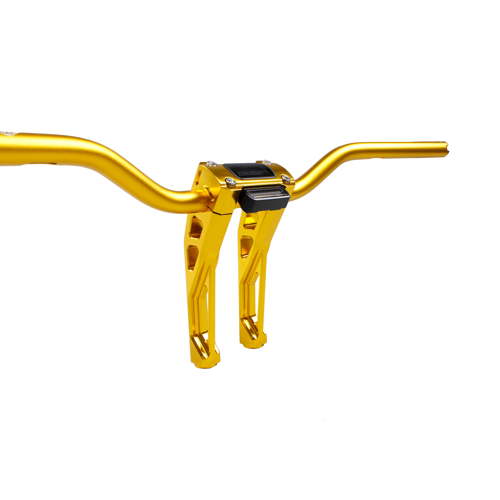 Gold 8.5″ Pullback 1.0″ Handlebar Risers Kit for Harley 22-24 Low Rider ST FXBBS