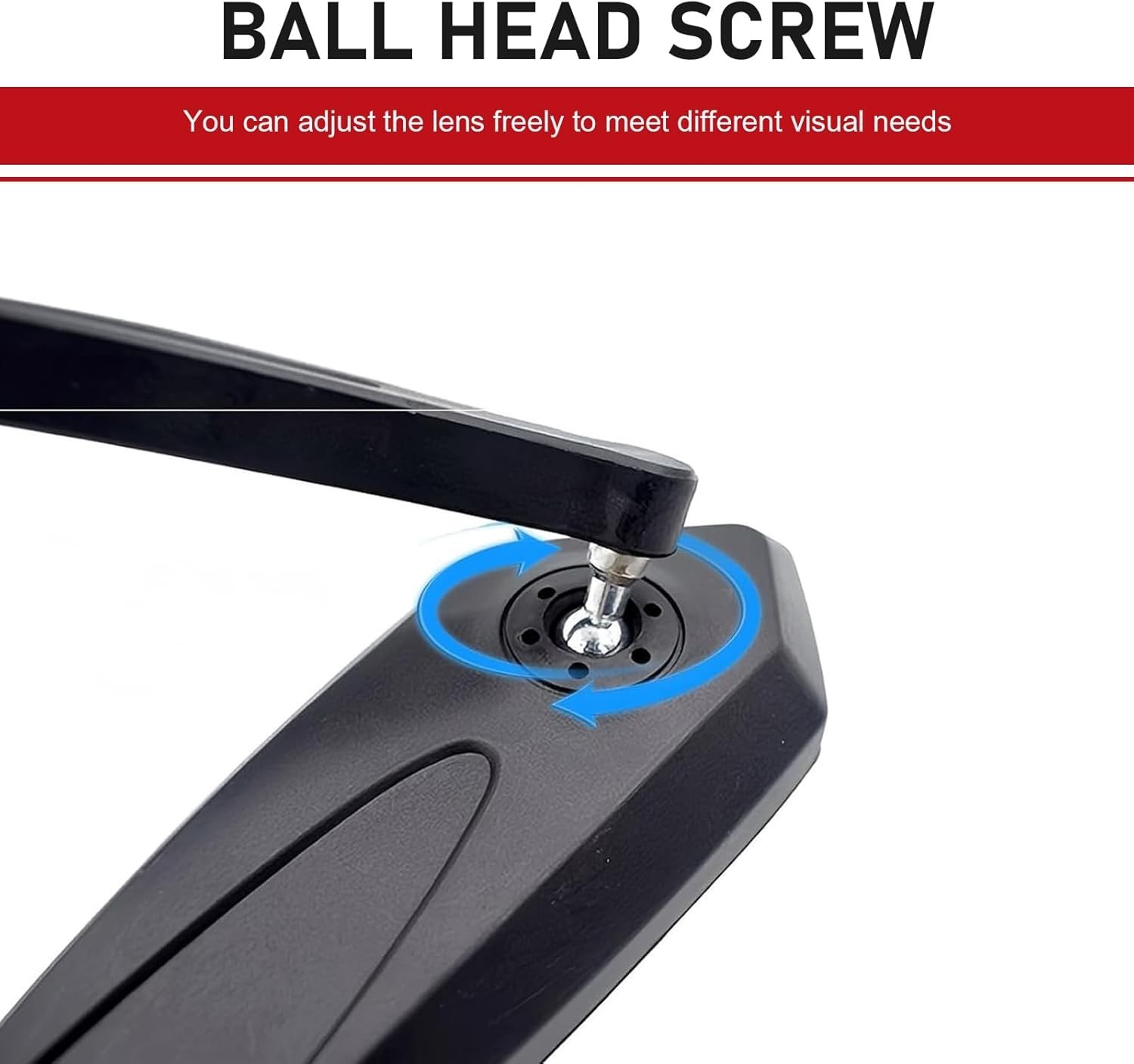 High-Definition Convex Motorcycle Rear View Mirrors – 360 Adjustability Included