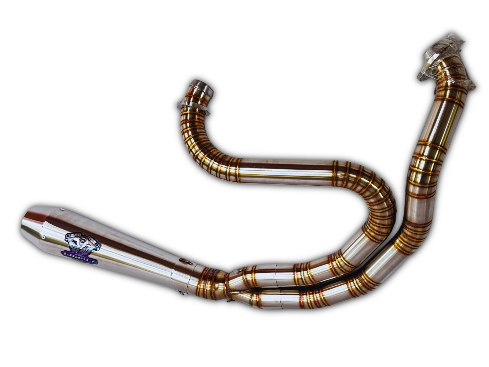 Custom 2-2 Exhaust for Dyna Super Glide (FXD) 1991-2017 – TIG Welded Stainless
