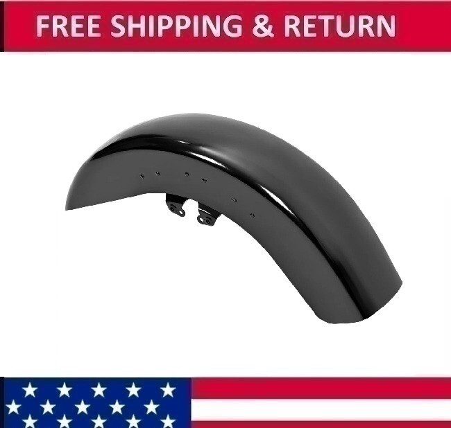 Vivid Black Front Fender Fit For Harley Touring Street Road Glide 2014-2024 2023