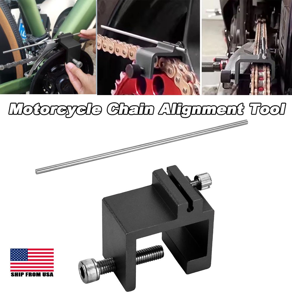 Chain Alignment Tool for Motorcycles ATVs Quick Accurate Alignment Tool Black