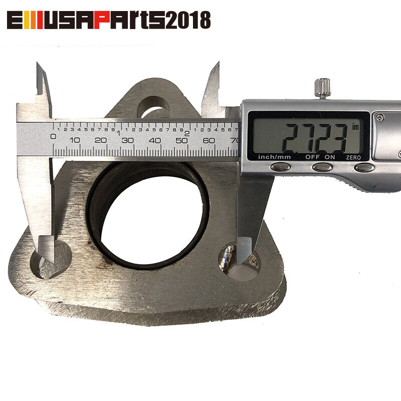 1x 2.5″ to 2″ 3 Bolt Exhaust Muffler Pipe Extension Flange Mild Steel 2″ Height