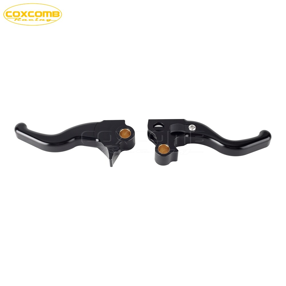 2 FINGER 4.8″ CNC Aluminum Brake Clutch Lever For Harley Dyna Super Glide FXDF