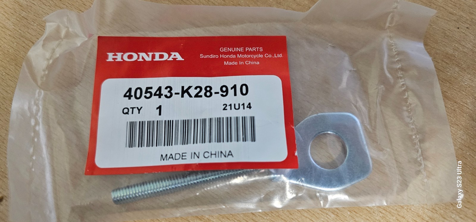 Honda CRF125 Chain Adjuster Genuine New 40543K28910 D26
