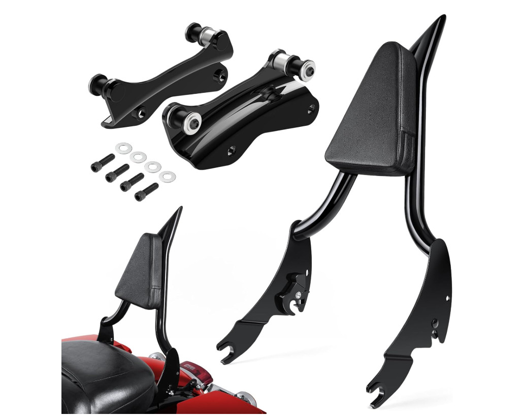 26inch Passenger Sissy Bar Backrest and 4 Point Docking Hardware Kit Fit for Har