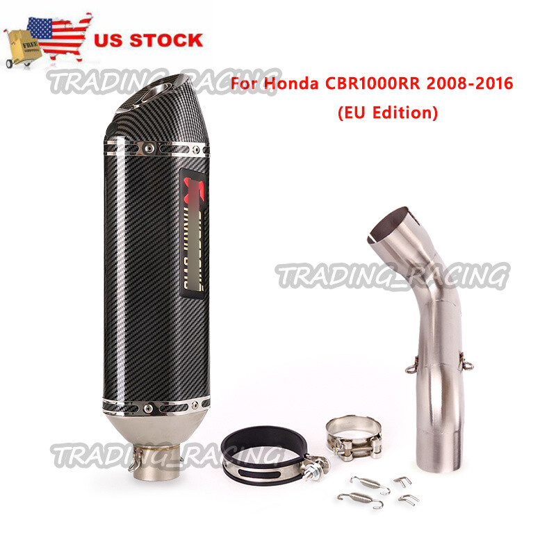 Slip On Exhaust System Muffler DB Killer Mid Pipe For Honda CBR1000RR 2008-2016