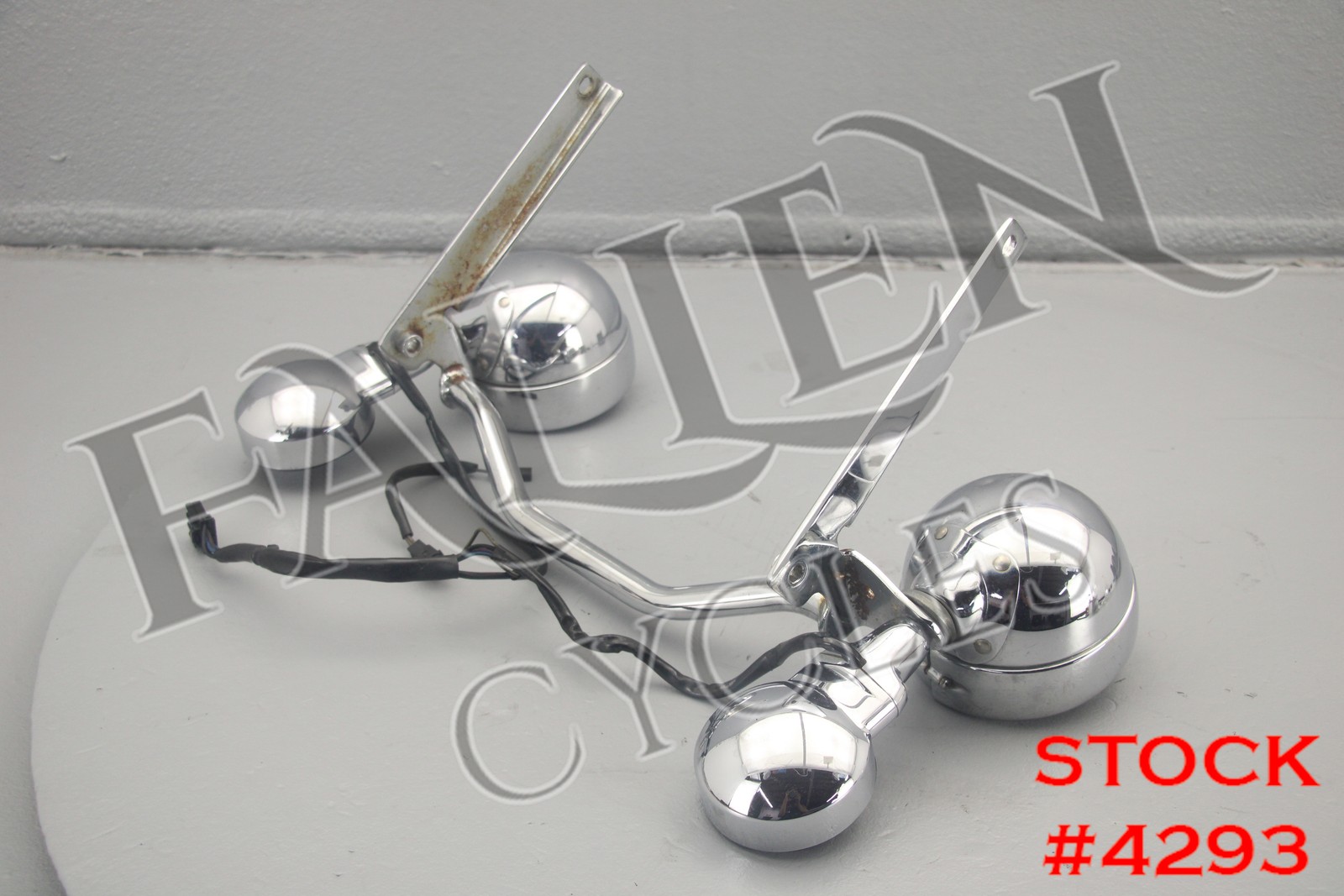 2005 Harley Softail Front Light Bar Turn Signal Assembly CHROME VIDEO #4293