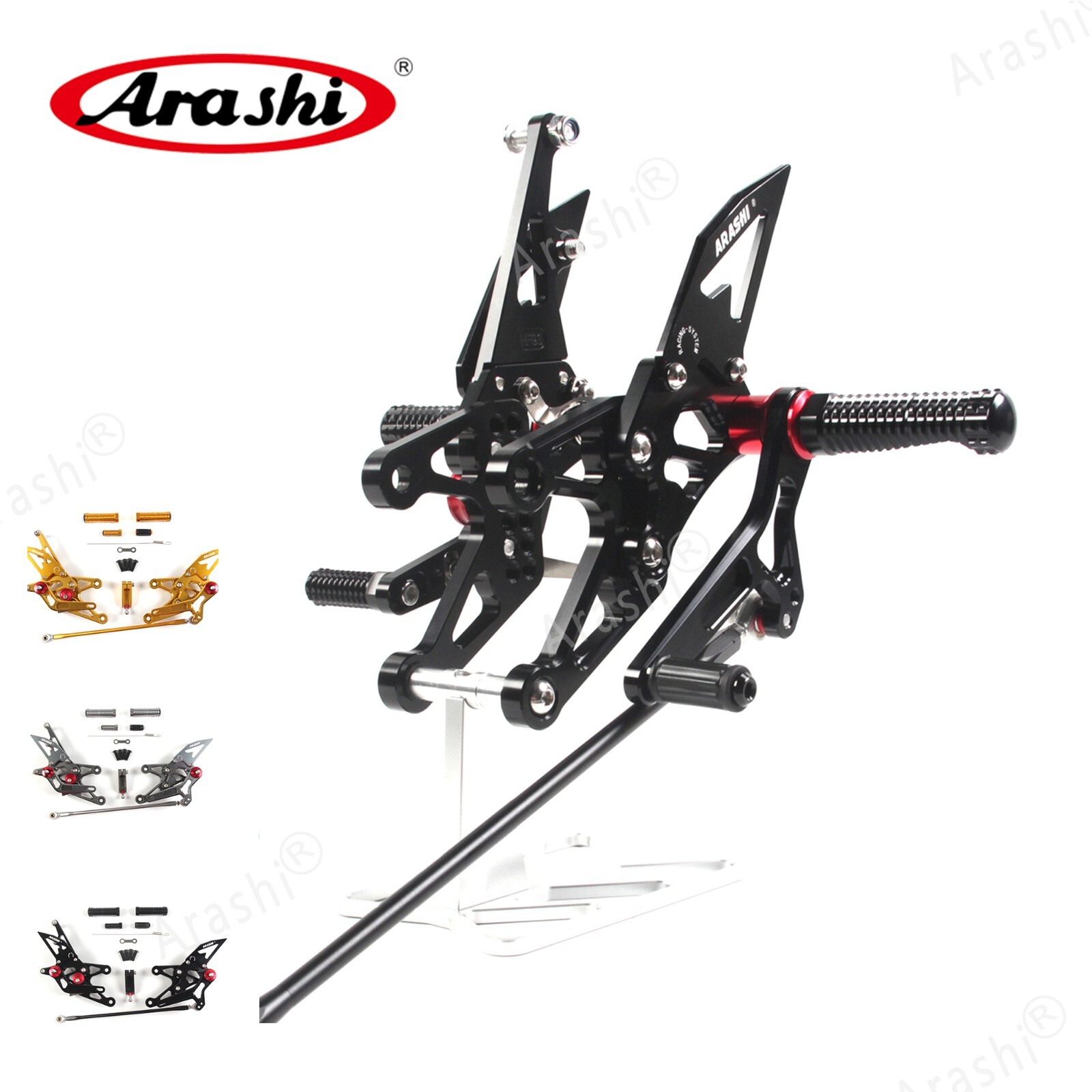 Arashi Adjustable Footrest Pedal Board for Yamaha YZF R1 2007 2008 YZF-R1 1000