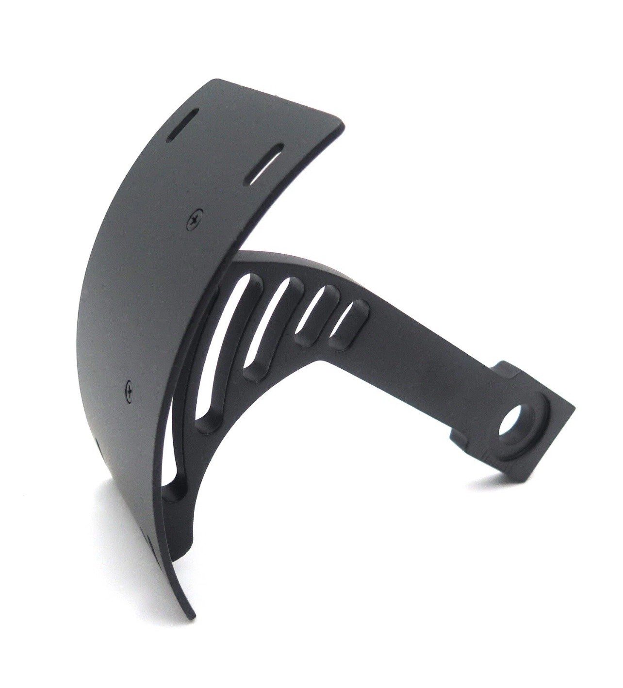 Side Mount Curve License Plate Bracket Tag Holder Yamaha Warrior/ V-Max Black