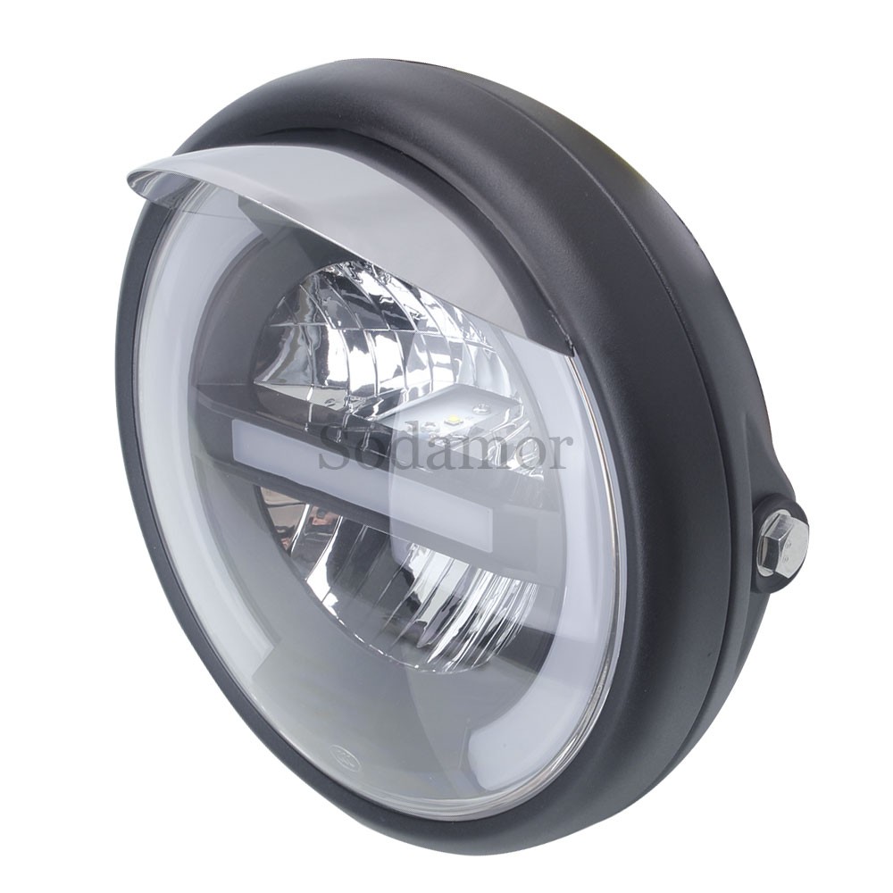 Chrome 7-inch Headlight Visor Fit for Honda Kawasaki Suzuki Yamaha Indian Chief