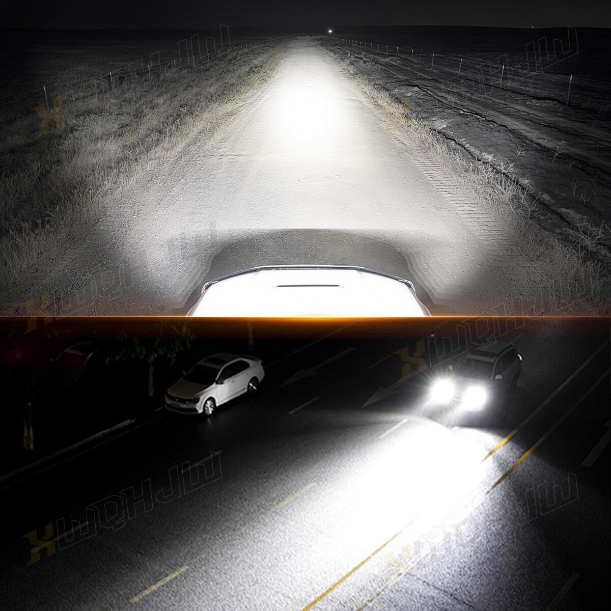 XWQHJW H7 Motorcycle LED Healight Bulbs 4500LM 6000K White Super Bright Light
