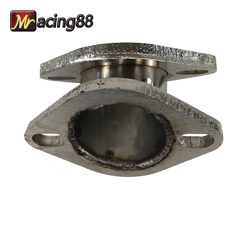 Universal 2.5″ to 2.5″ 45 Degree Mild Steel 2 Bolt Flange Muffler Pipe Flange