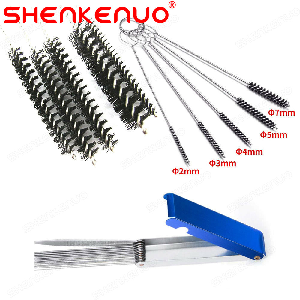 Carburetor Carb Jet Cleaning Tools Set Wire Cleaner Kit For Car Motorcycle ATV