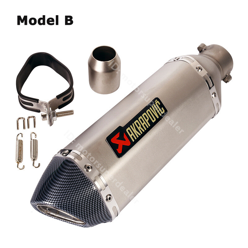 38-51mm Universal Motorcycle ATV Exhaust Tips Muffler Tail Pipe 370mm DB Killer
