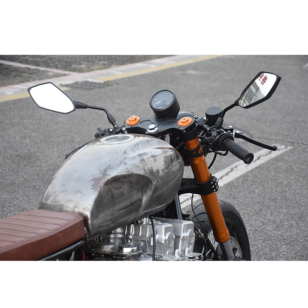 Black Motorcycle Convex Rear View Side Mirror 10MM For Lifan X-Pect 200 /Yamaha