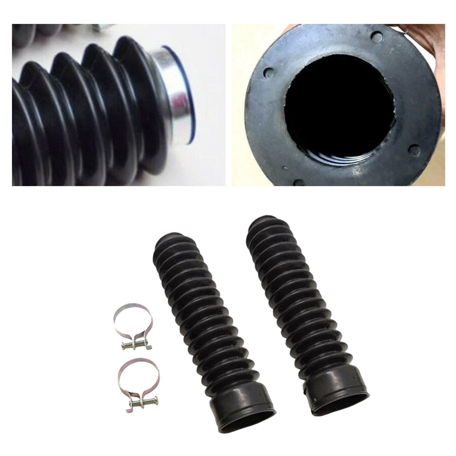 2PCS 35mm Motorcycle Fork Rubber Gaiter Boots Front Fork Shock Absorber CoverEeA
