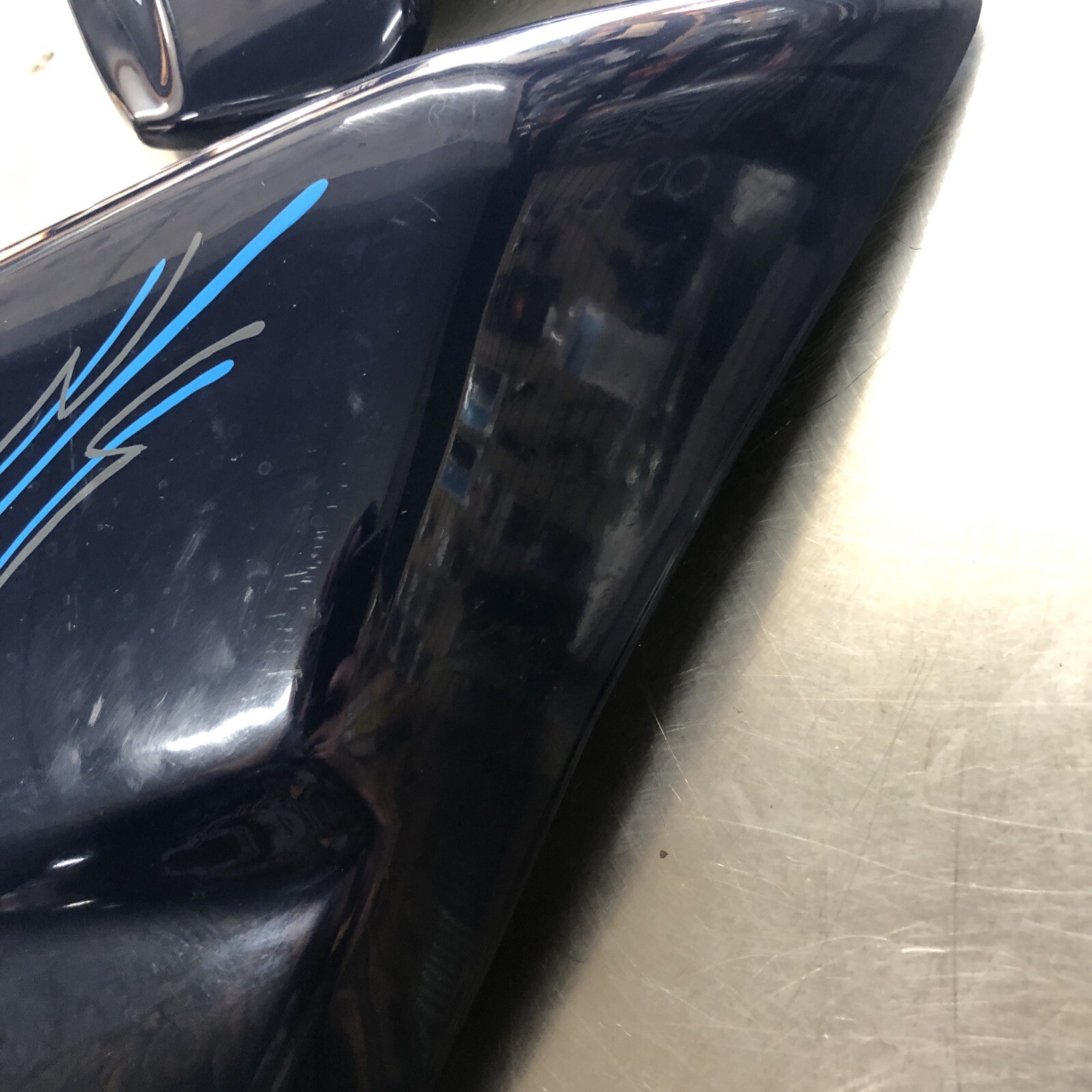 2001 Harley Davidson FLH Side Covers Pair Blue 66619-97A & 66670-97A