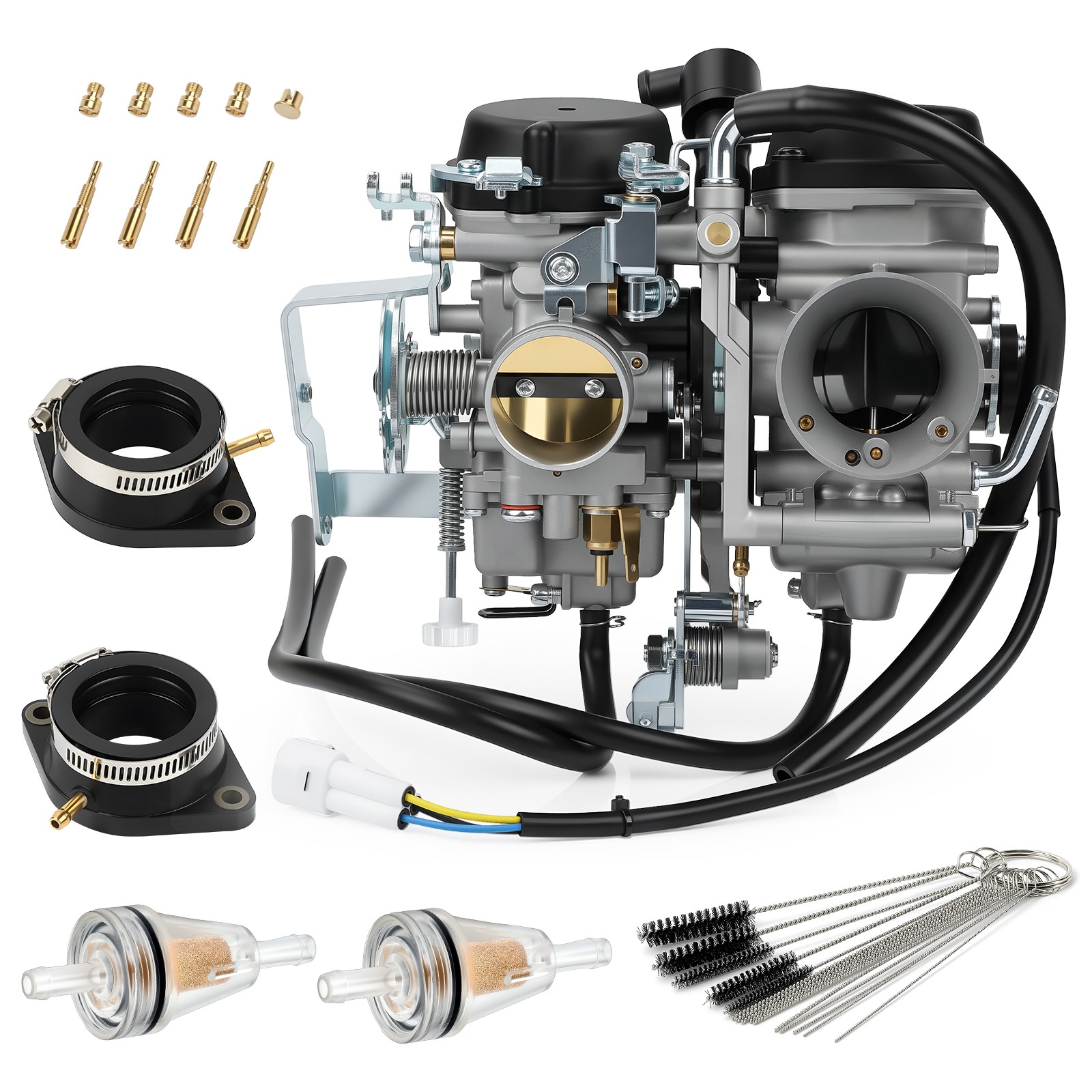 Carburetor w/ Intake Manifold Boots For Yamaha V Star 1100 Custom Classic 99-05