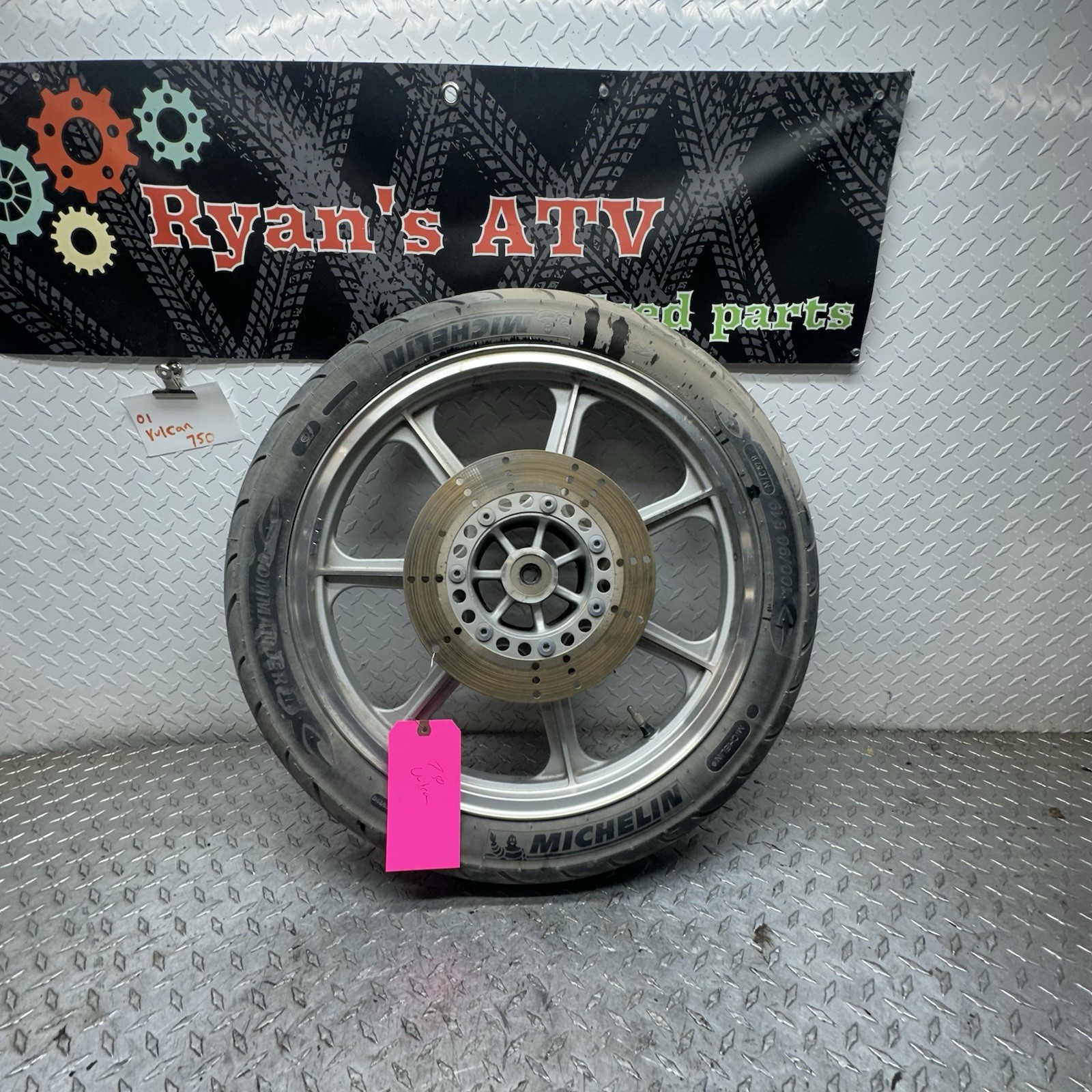 1986 – 2006 KAWASAKI VULCAN 750 VN750 OEM FRONT WHEEL RIM STRAIGHT 19×2.15