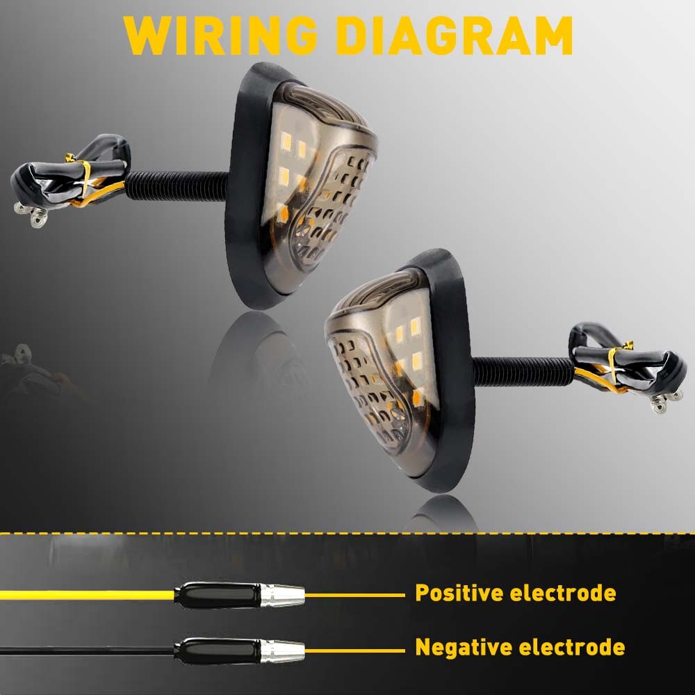 LED Turn Signal Indicator Amber Light Blinker Flush Mount Motorcycle Universal