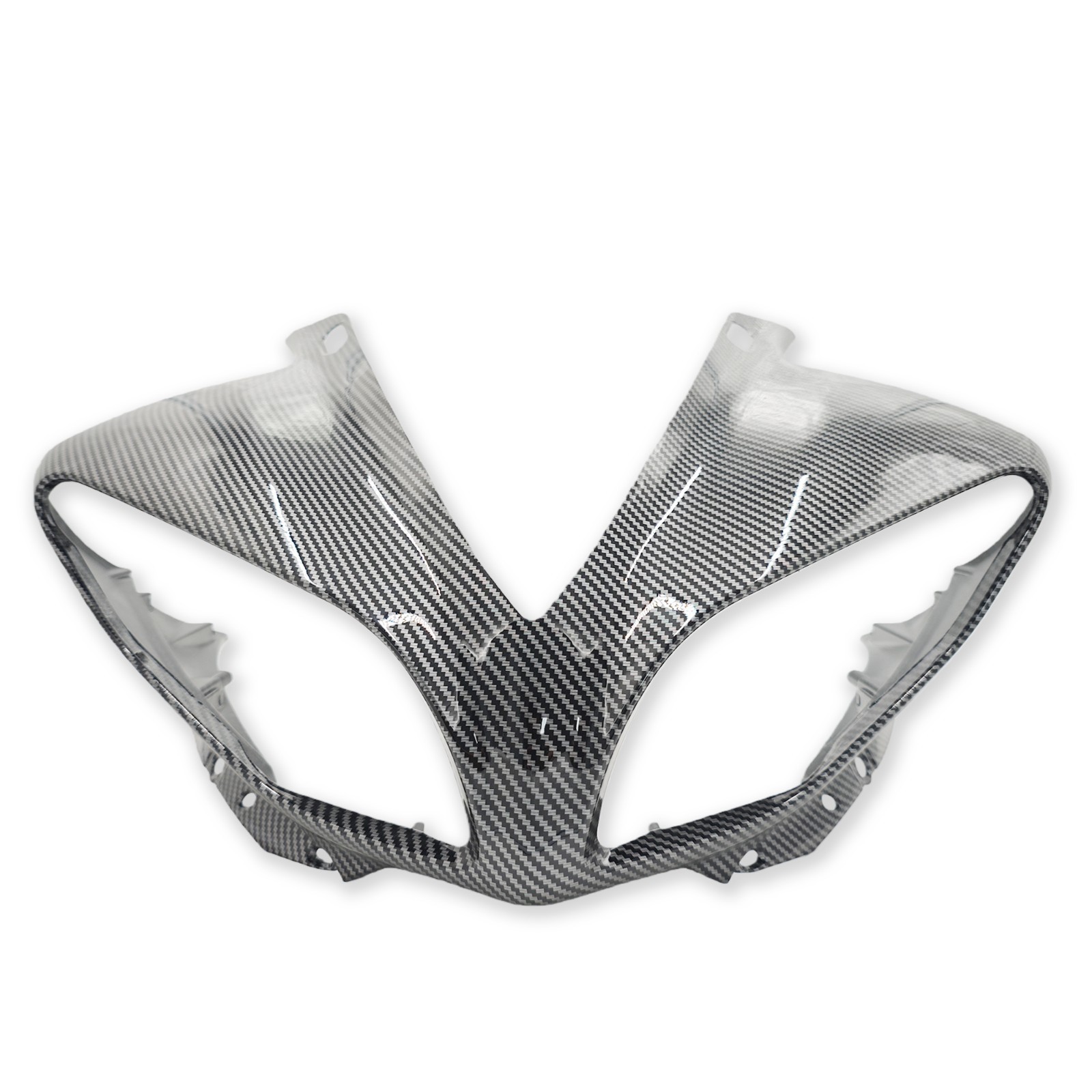 Carbon Fiber Pattern Front Upper Headlight Fairing For Yamaha YZF-R1 2009-2012