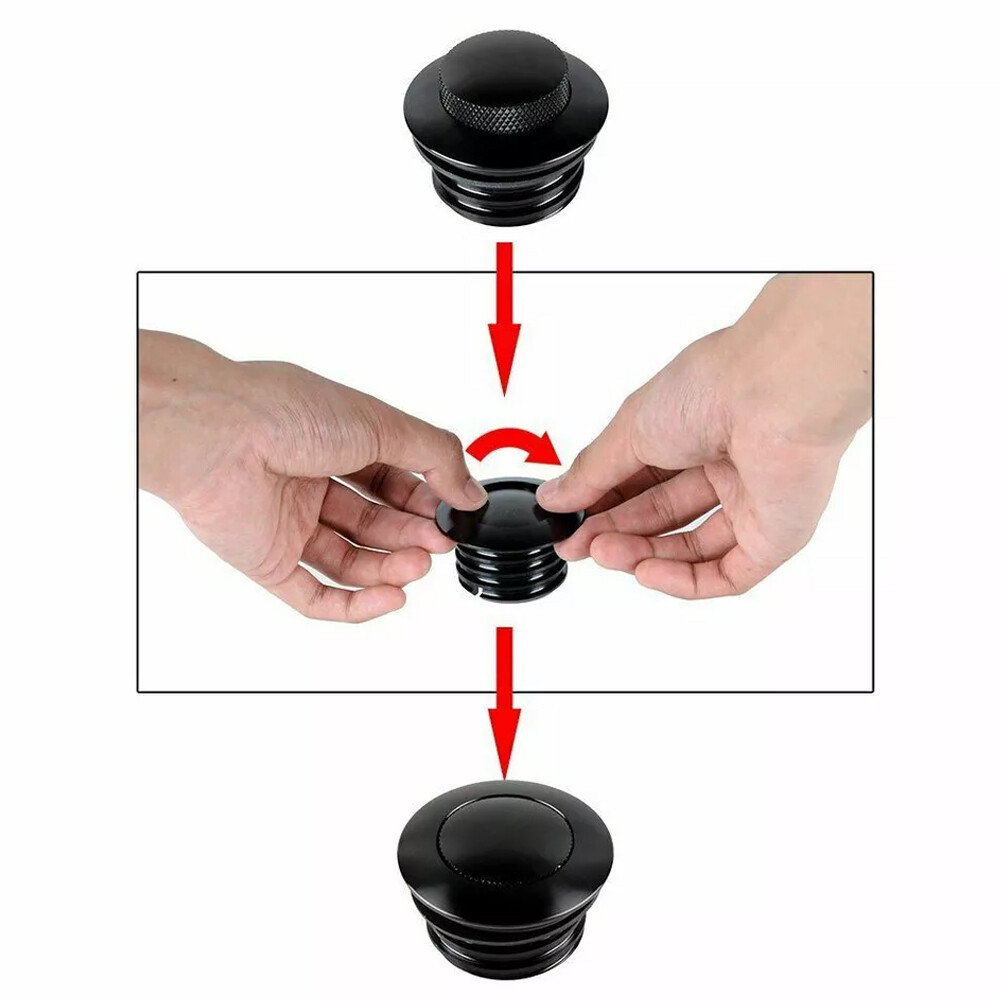 Pop Up Flush Gas Cap Vented Fuel Oil Tank Cover For Harley Touring Sportster 883