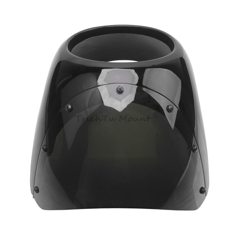 Gloss Black 7″ Round Headlight Windshield Fairing Cover Fit For Cafe Racer Honda
