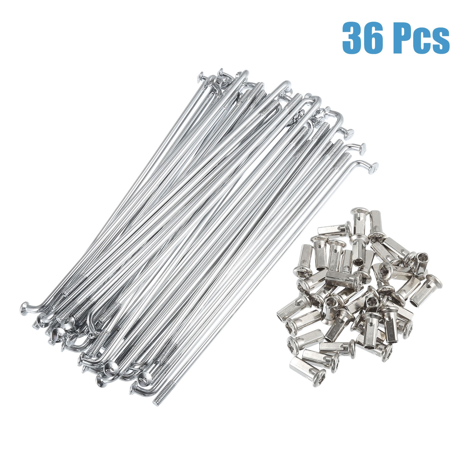 Universal Pack (36) 4mm Thread Dia 170mm Length Motorcycle Wheel Spokes Nipples