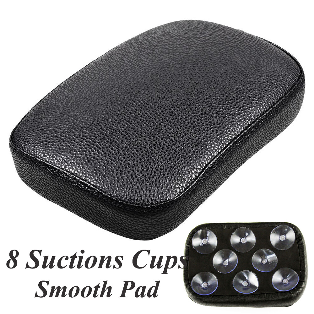 Rectangular Pillion Pad Passenger Seat 8 6 Suction Cup For Harley Chopper Custom