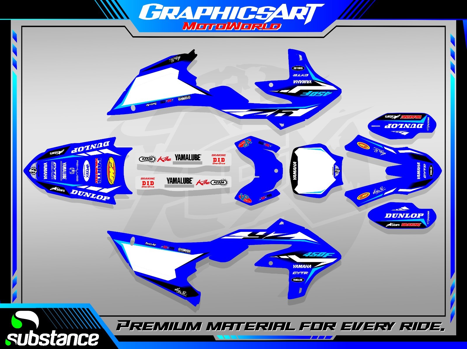 Yamaha YZ250F YZ450F WR250F WR450F 2020-2026 Graphics Kit Custom Decals 87