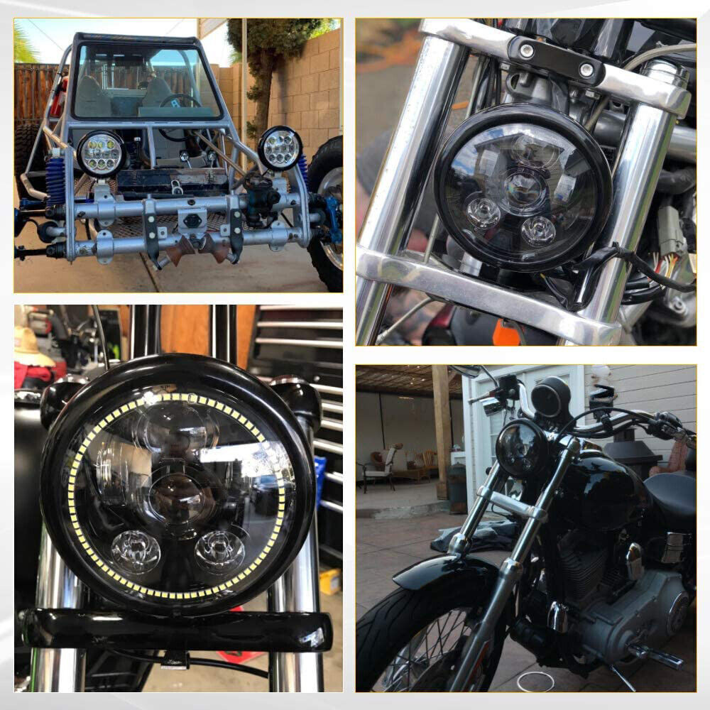 5.75″ Motorcycle Headlight Housing Lamp Bucket For Harley Softail Standard FXST