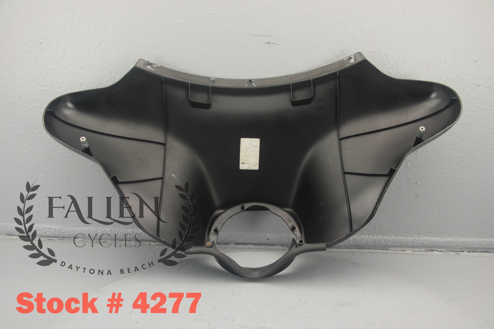 2008 Harley Electra Glide Front Outer Fairing VIVID BLACK SILVER STRIPES #4277