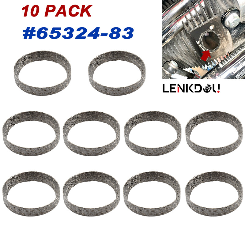 10X Tapered Exhaust Gaskets Seal For Harley Big Twin Sportster Touring 65324-83