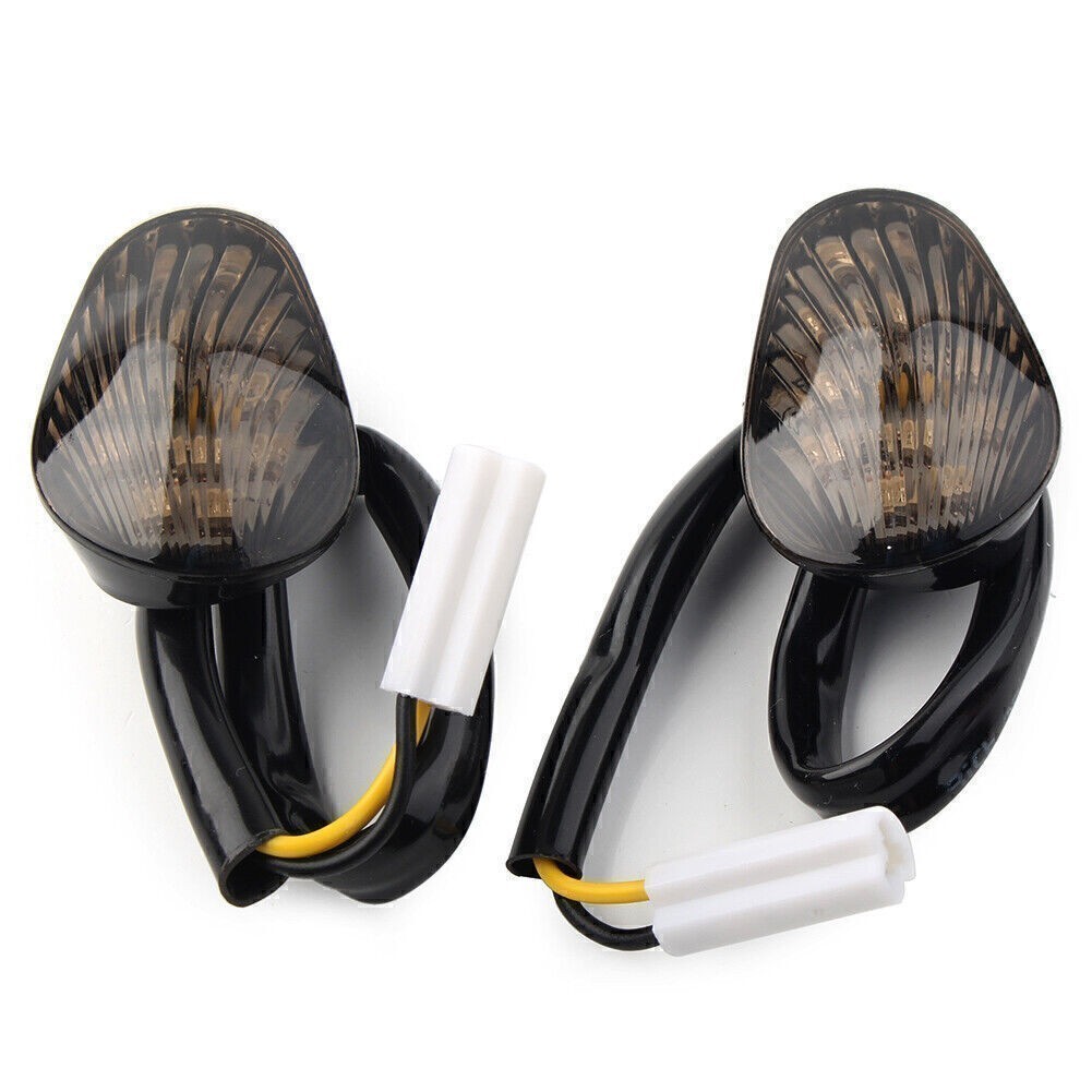For Yamaha YZF R1 02-08 R6 03-14 R6S Smoke Flush Mount Amber Turn Signals Lights