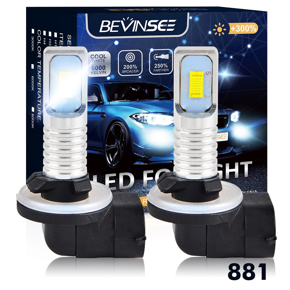 881 LED Fog Light Bulbs For Harley Softail Deluxe FLSTN 2012-2017 Bright White