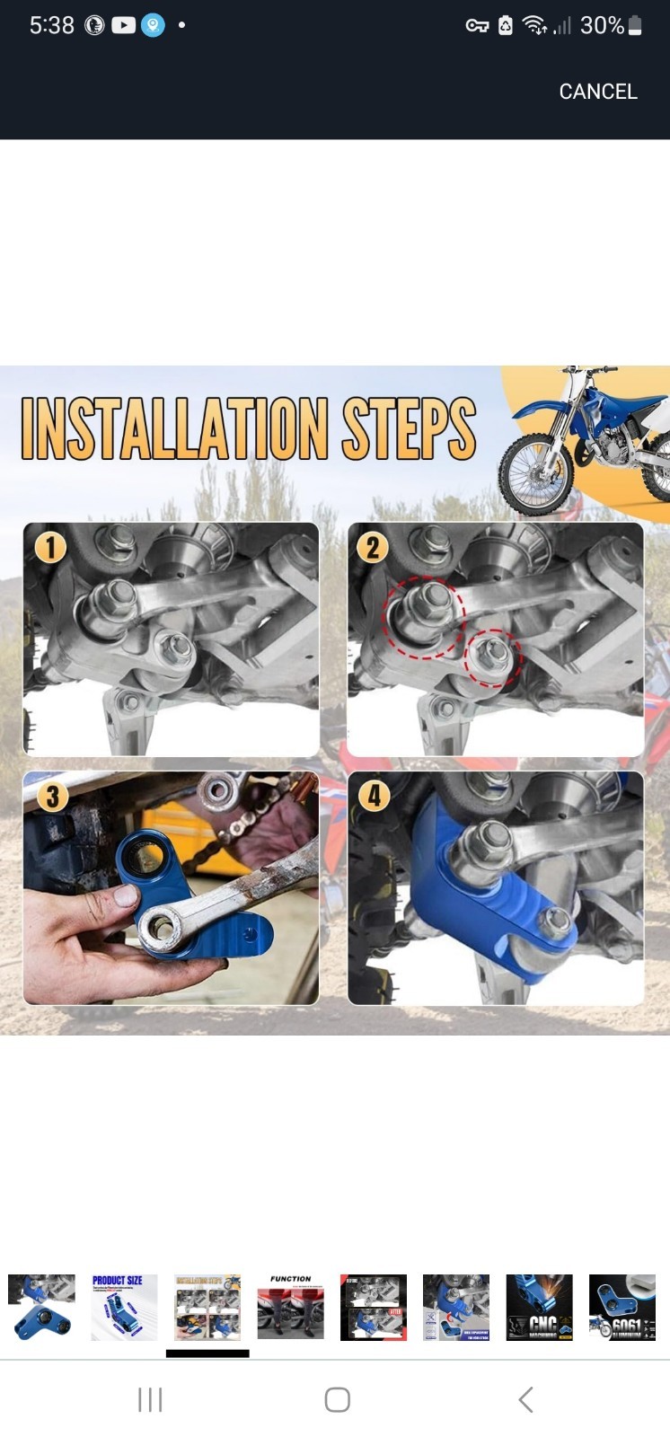 Canitu Motorcycle Lowering Suspension Links,Billet Aluminum Rear Seat…