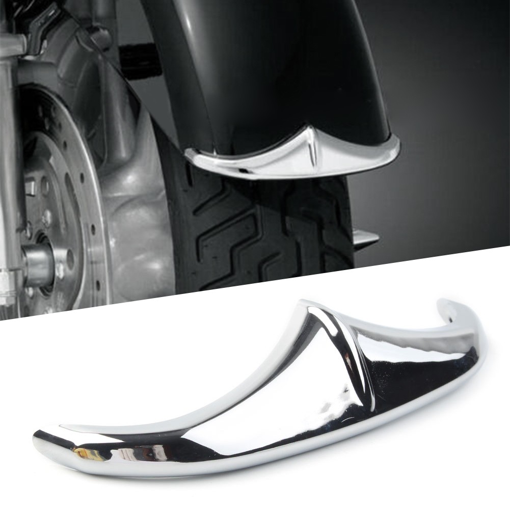 Motorcycle Chrome Front Fender Leading Edge Accent Trim for Harley