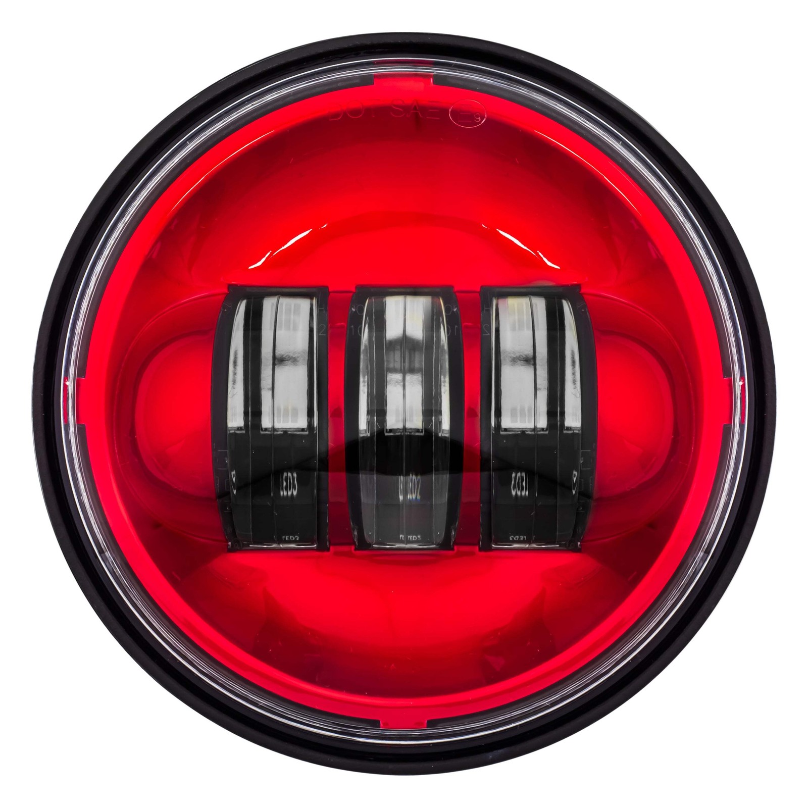 Eagle Lights Color Matched 4.5″ Red & Blue LED Passing Lamp Kit Harley-Davidson