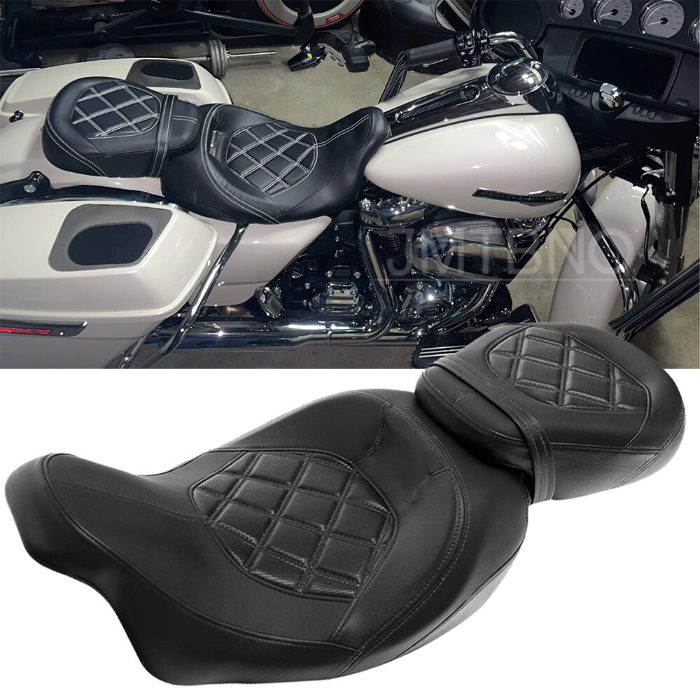 Driver Passenger Seat For Harley Touring Street Glide FLHX Road King FLHR 09-23