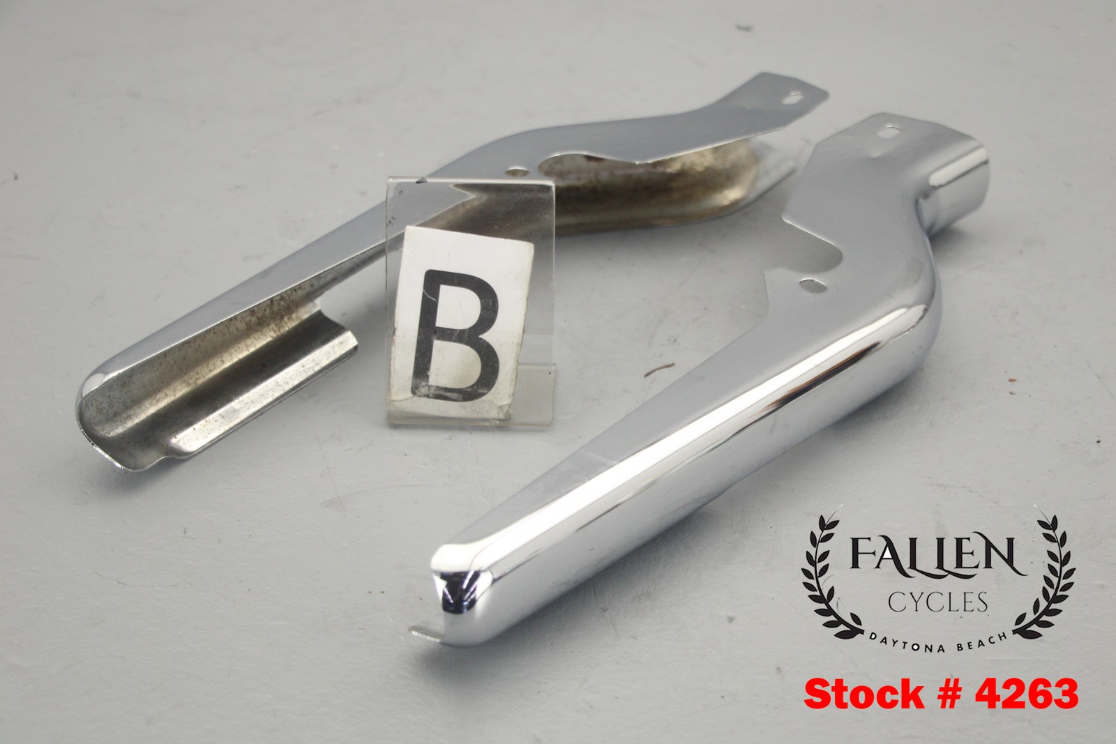 2006 Harley Street Glide Back Rear Fender Frame Strut Cover Set CHROME #4263