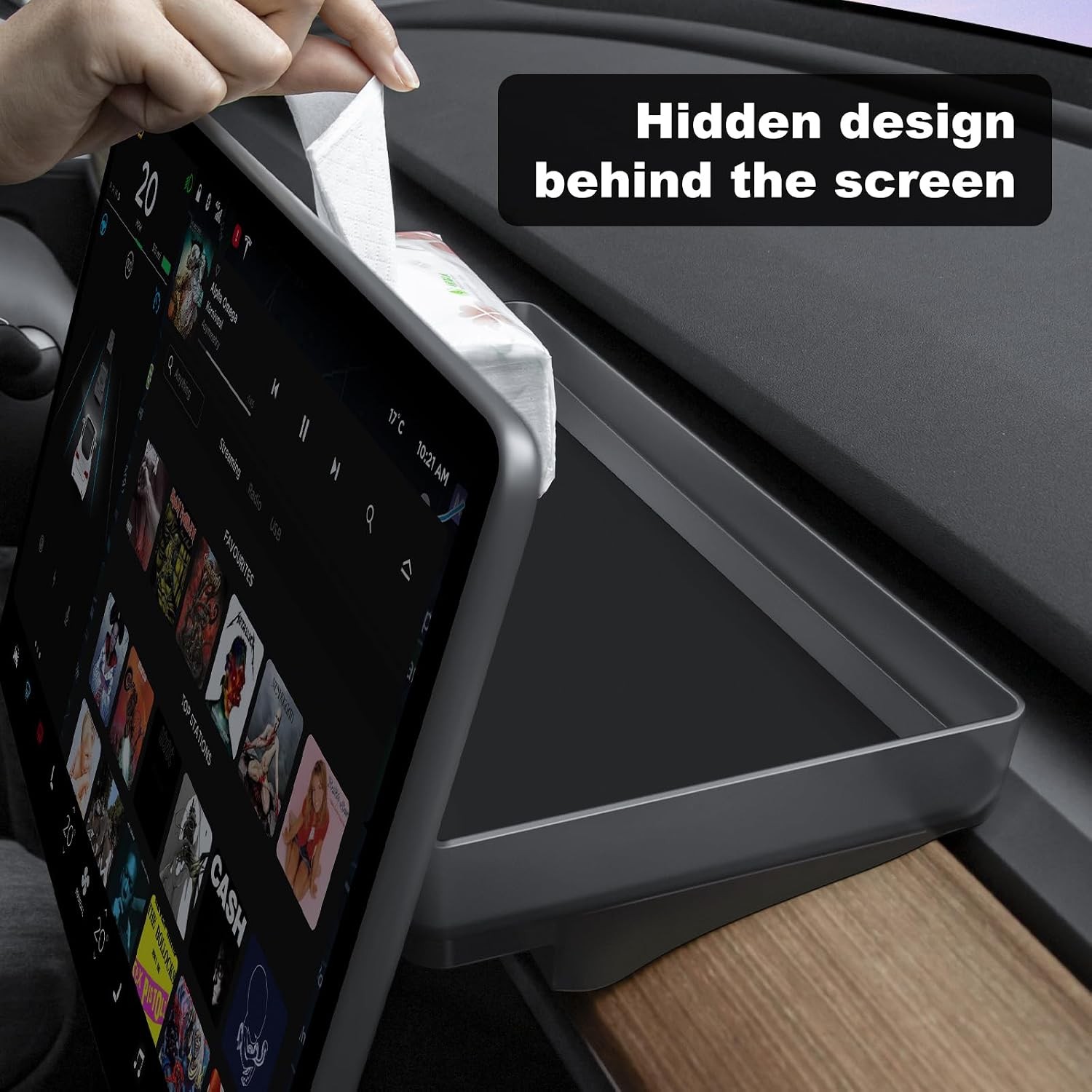 Tesla Model Y 2021-2025 Behind Screen Storage Box