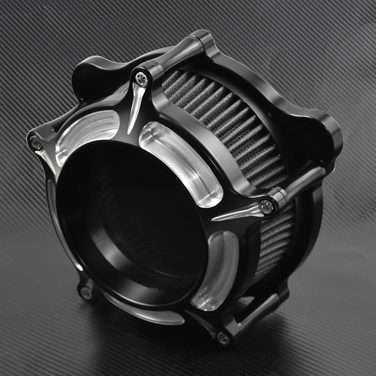 Clear Chrome Air Cleaner Grey Filter Fit For Harley Touring Glide 08-16 FXDLS 17