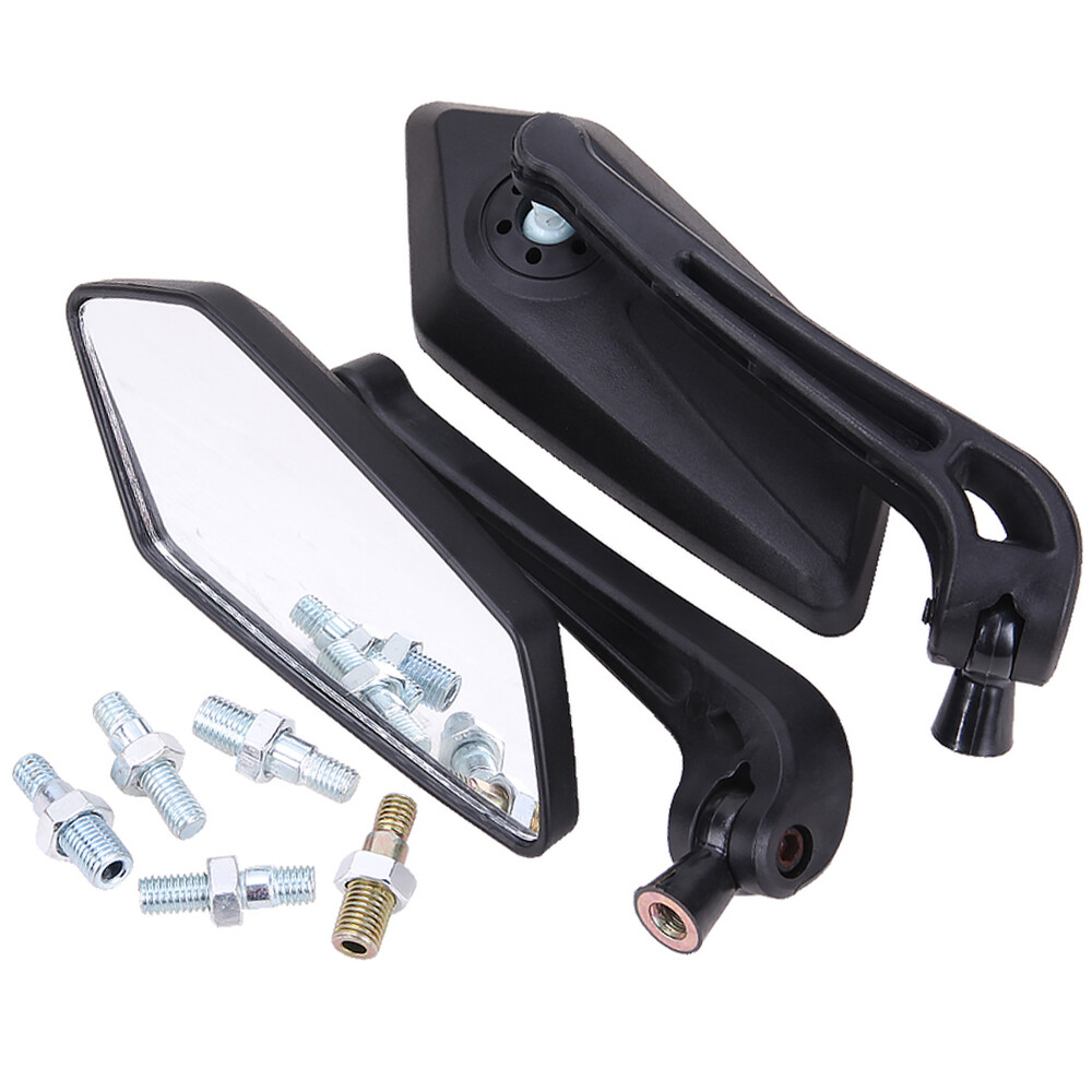Universal Black 8/10mm Motorcycle Scooter Mirrors Pair